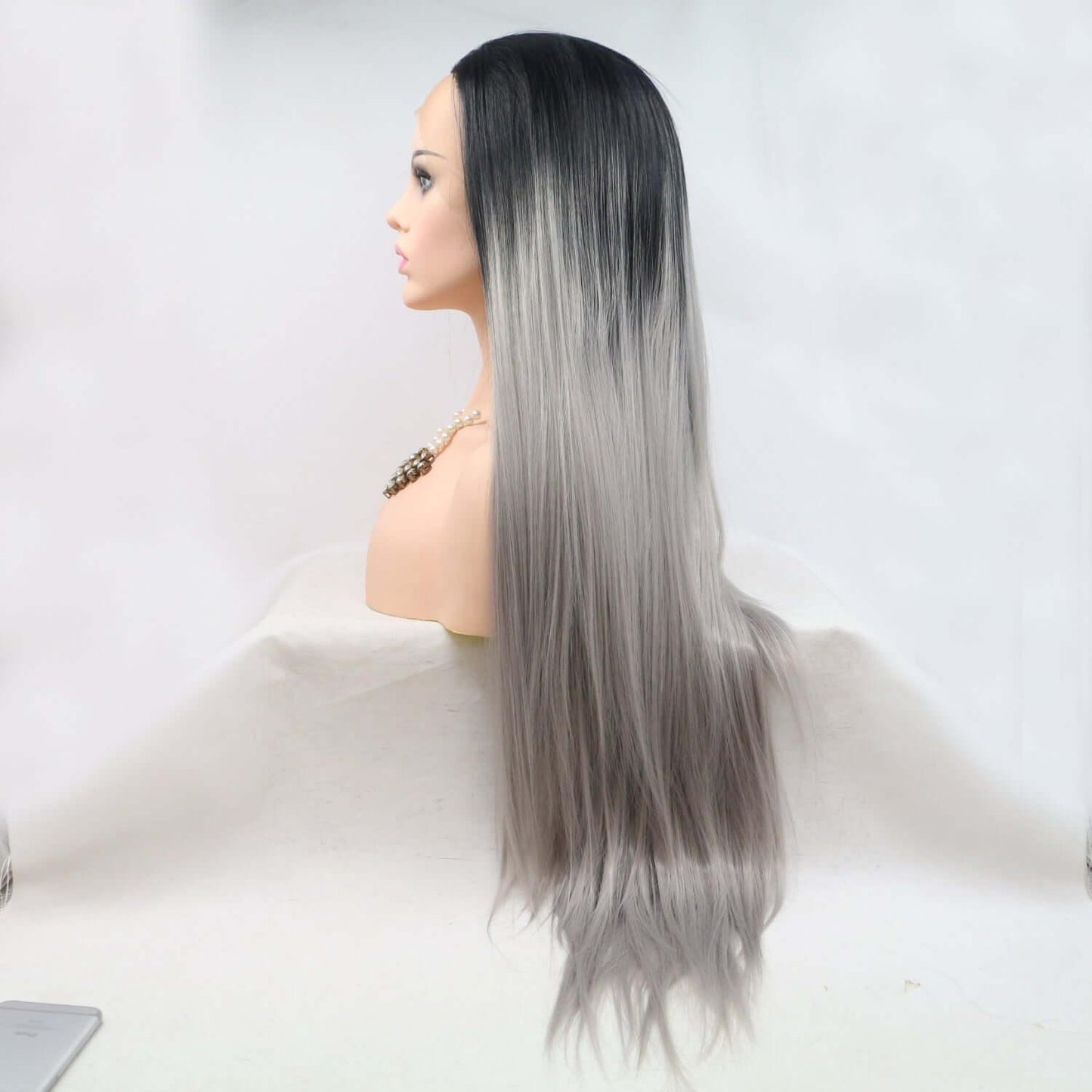 13*3" Lace Front Wigs Synthetic Long Straight 24" 130% Density - Clothes For Her Online Store