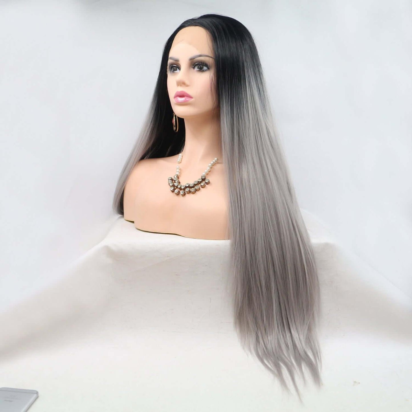 13*3" Lace Front Wigs Synthetic Long Straight 24" 130% Density - Clothes For Her Online Store