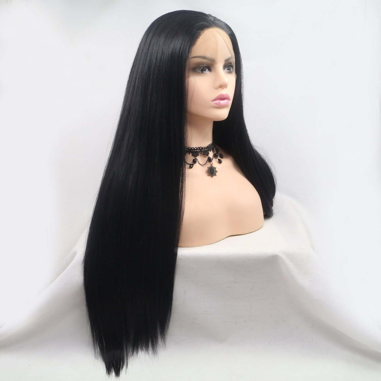 13*3" Lace Front Wigs Synthetic Long Straight 24" 130% Density - Clothes For Her Online Store