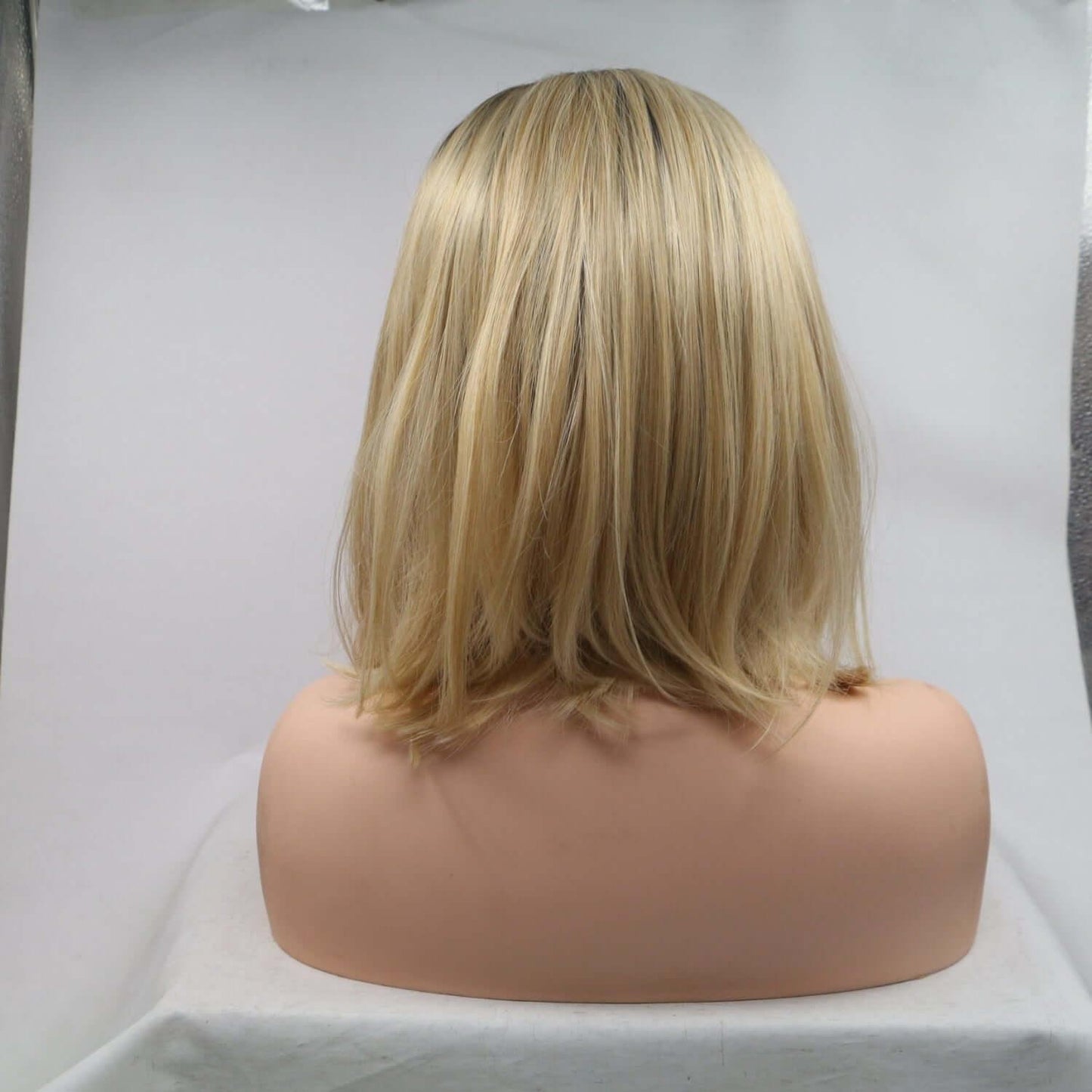 13*3" Lace Front Wigs Synthetic Mid-length Straight 12" 130% Density - Clothes For Her Online Store