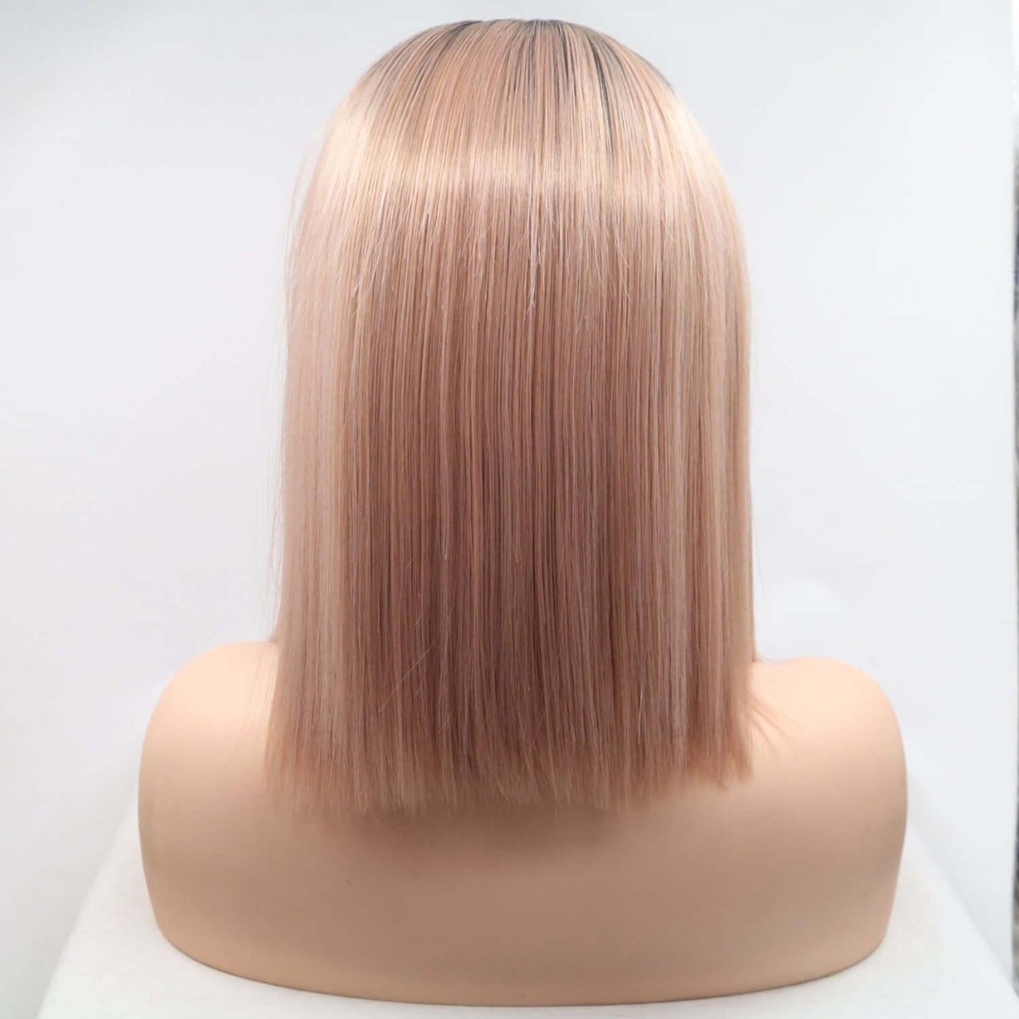 13*3" Lace Front Wigs Synthetic Mid-length Straight 12" 130% Density - Clothes For Her Online Store