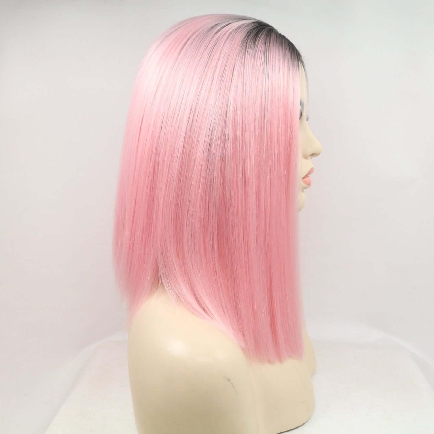 13*3" Lace Front Wigs Synthetic Mid-length Straight 12" 130% Density - Clothes For Her Online Store