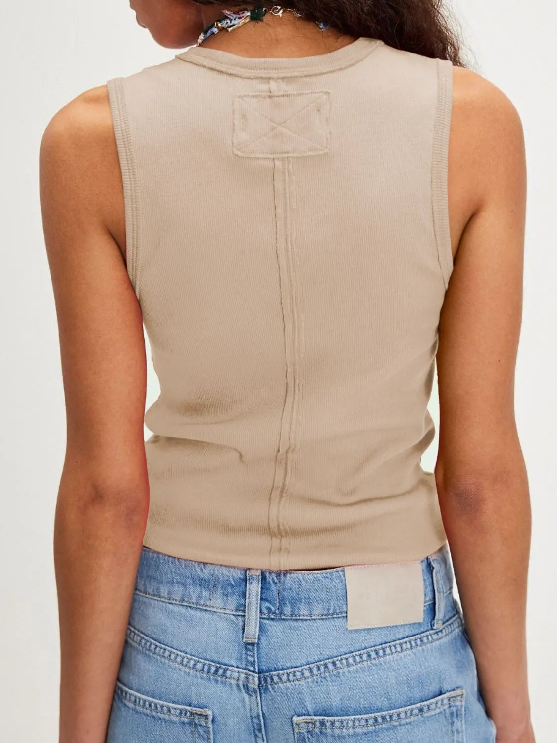 V-Neck Wide Strap Tank