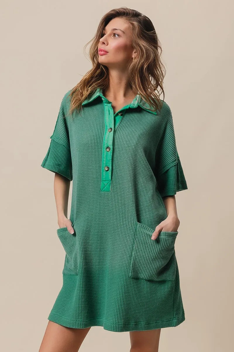 BiBi Dip Dye Mineral Washed Knit Dress