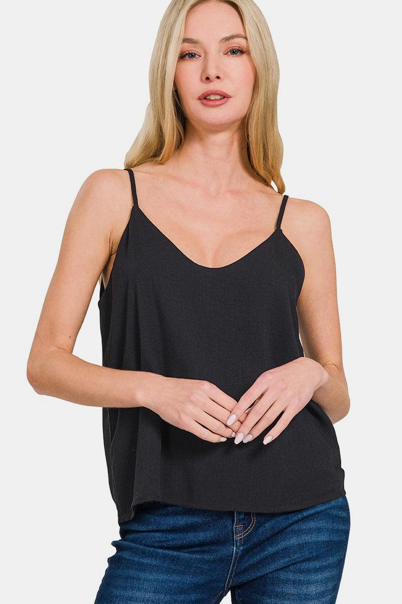Zenana Two Layered Spaghetti Strap Cami - Clothes For Her Online Store