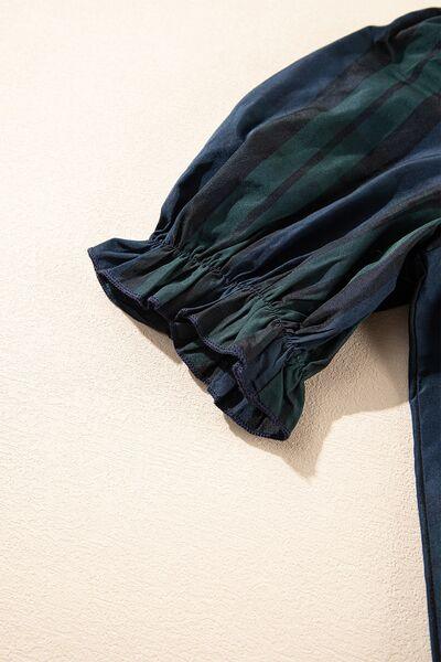 Puff Sleeve Frilled Trim Elegant Blouse - Clothes For Her Online Store