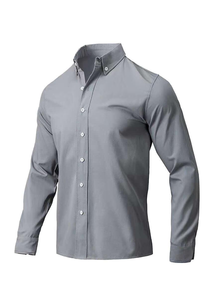 Men's Full Size Collared Neck Button Down Shirt Plus Size - Clothes For Her Online Store