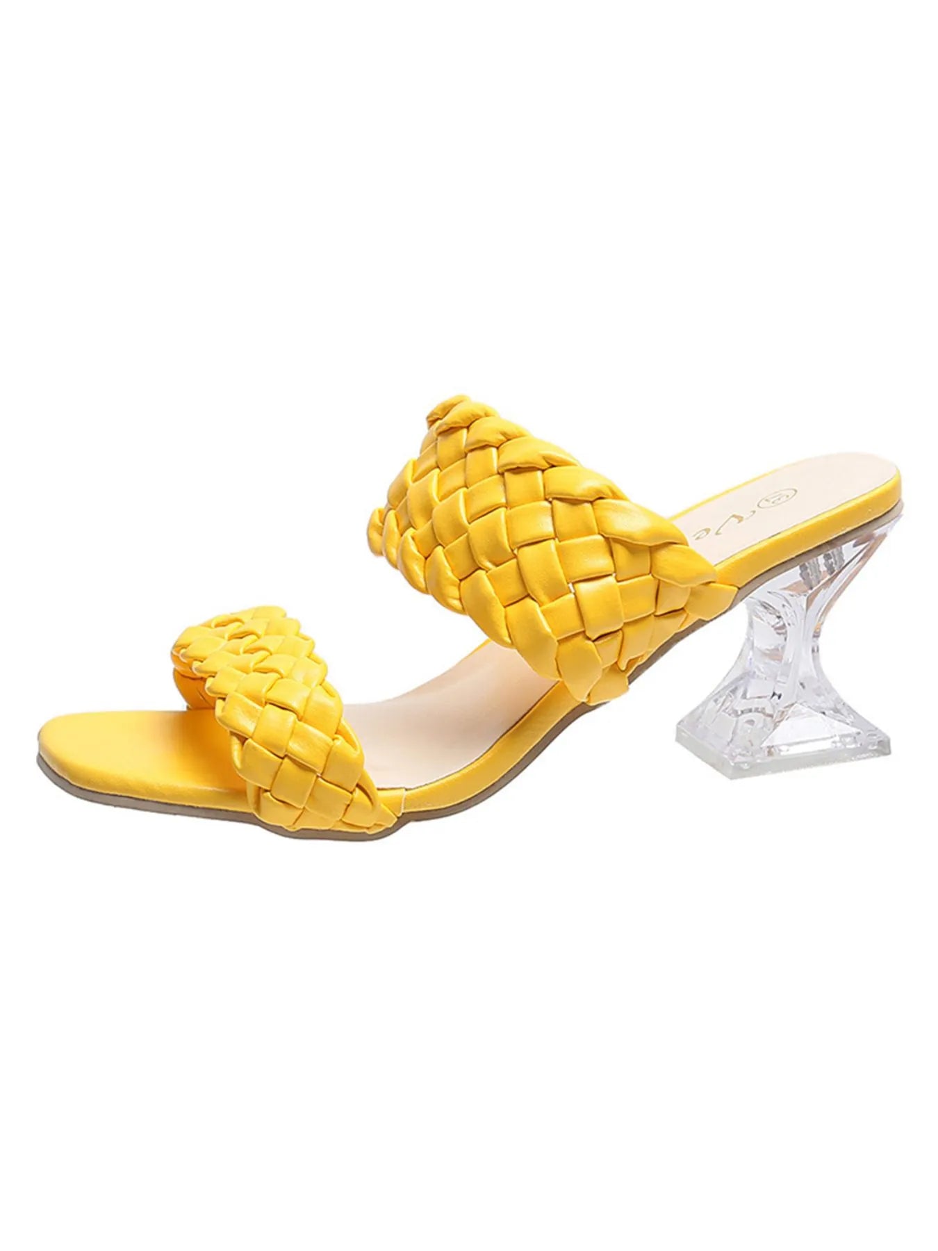 Woven Pattern Double Strap Sandals