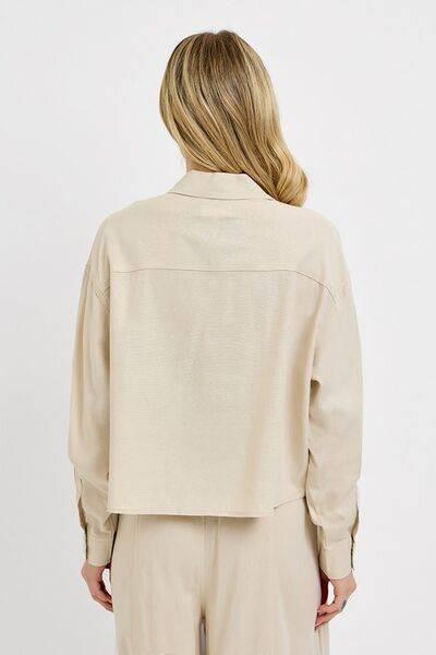 RISEN Button Down Long Sleeve Shirt - Clothes For Her Online Store