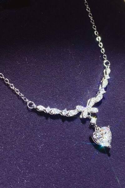 1 Carat 925 Sterling Silver Moissanite Necklace - Clothes For Her Online Store