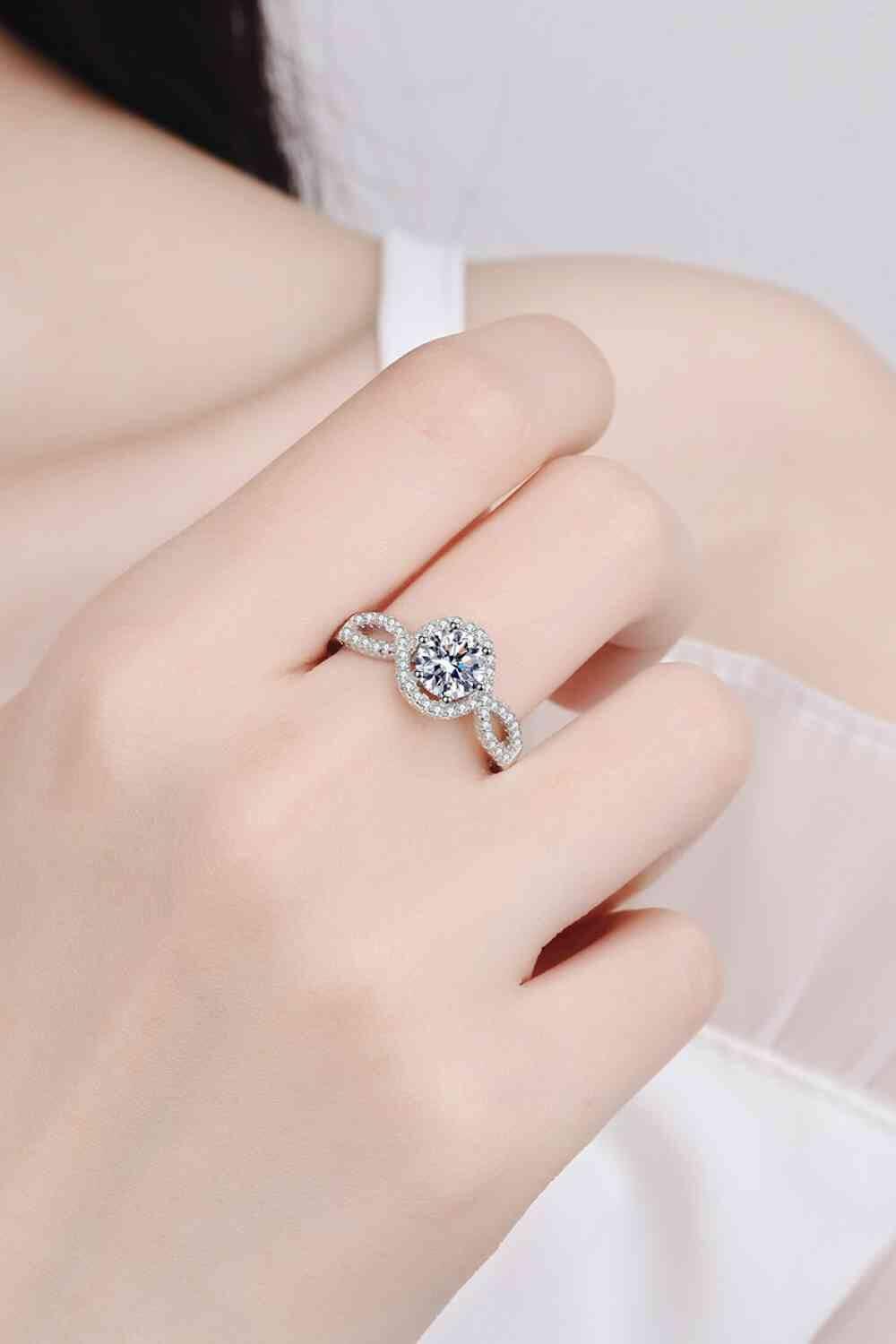 Feel The Joy 925 Sterling Silver Moissanite Ring - Clothes For Her Online Store
