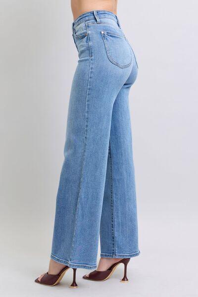 Judy Blue Full Size Wide Leg Jeans with Pockets - Clothes For Her Online Store