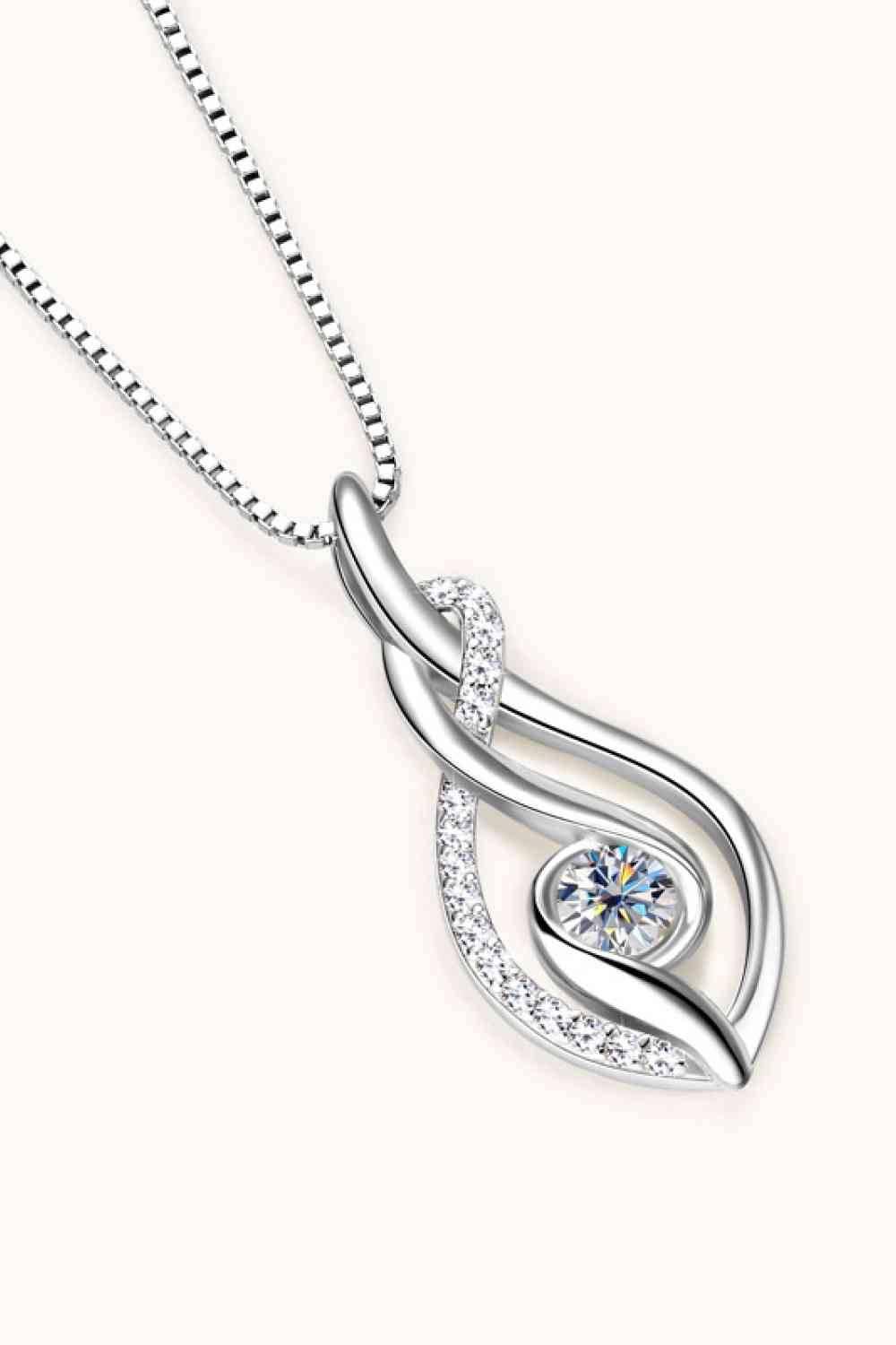 Moissanite 925 Sterling Silver Necklace - Clothes For Her Online Store