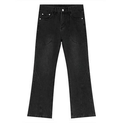 Straight-Leg Jeans with Stitch Detail - Clothes For Her Online Store