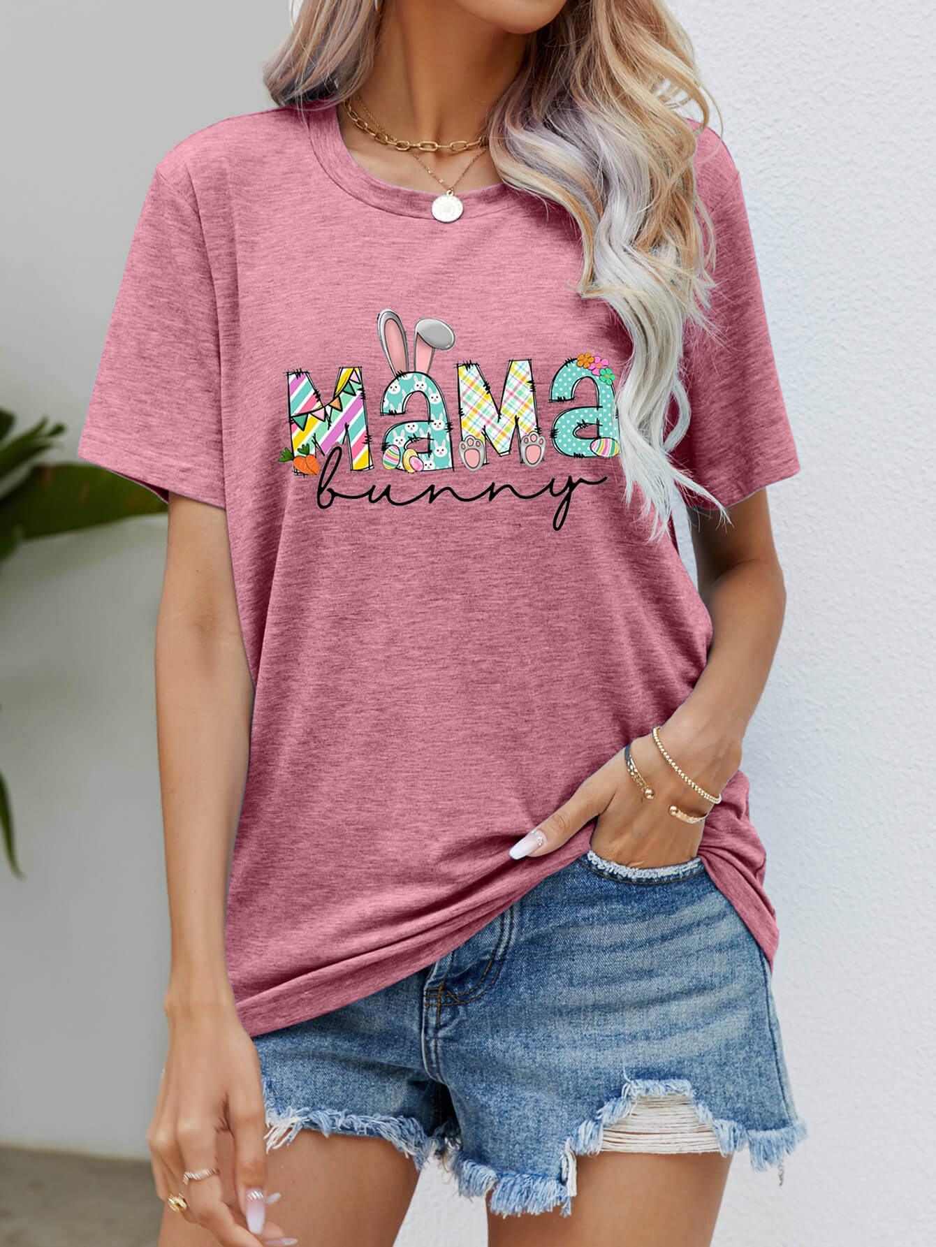 MAMA BUNNY Easter Graphic Tee - Clothes For Her Online Store