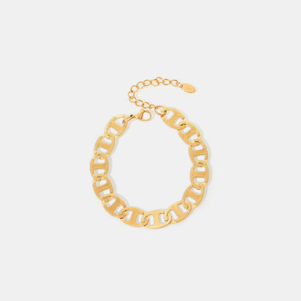18K Gold-Plated Stainless Steel Chain Bracelet - Clothes For Her Online Store