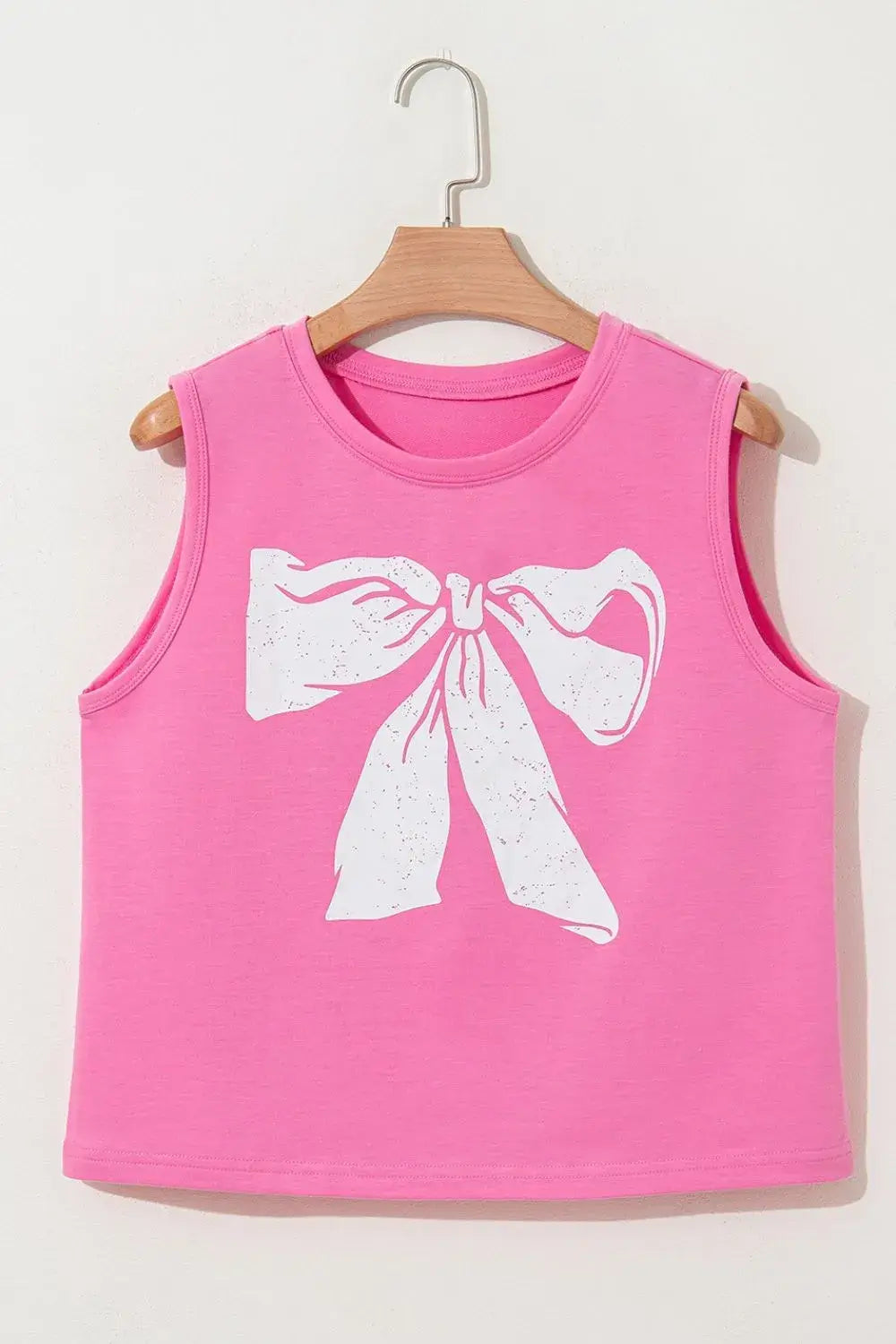 Bow Print Boxy Fit Tank Top