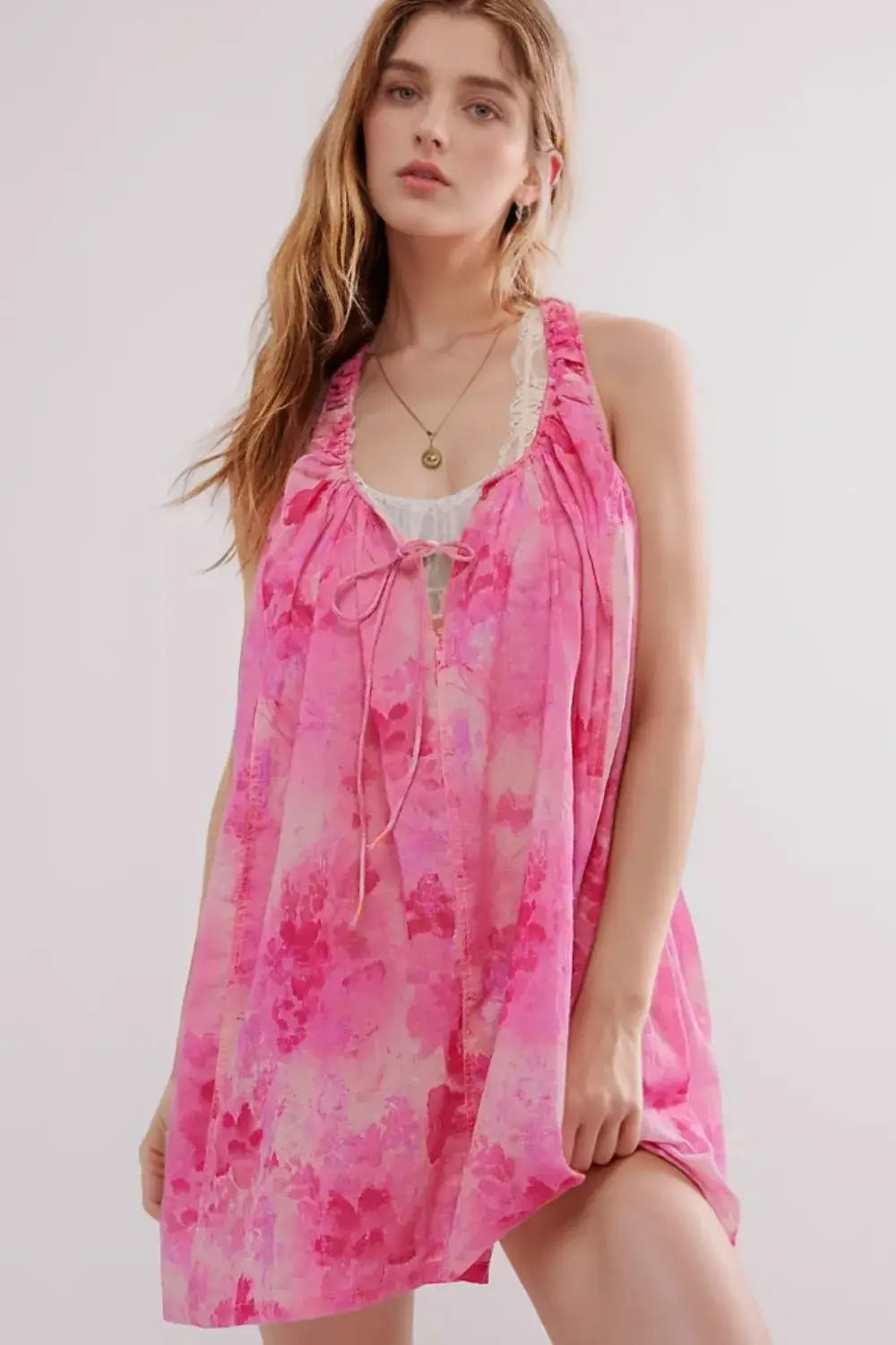 Printed Sleeveless Summer Mini Dress