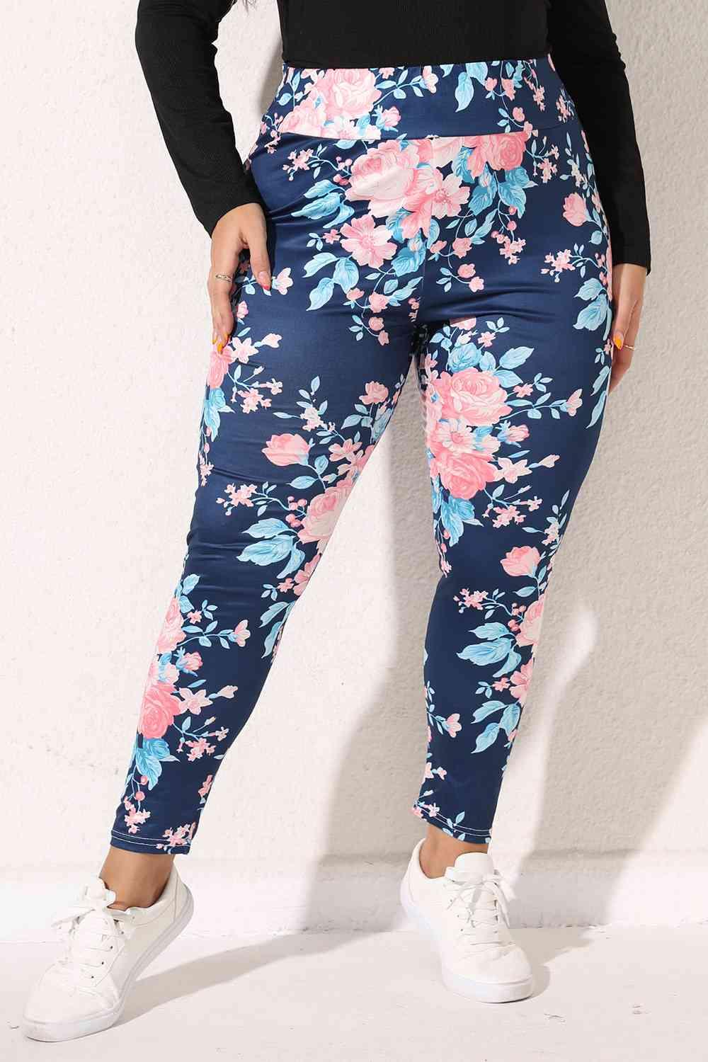 Plus Size Floral Print Legging - Clothes For Her Online Store
