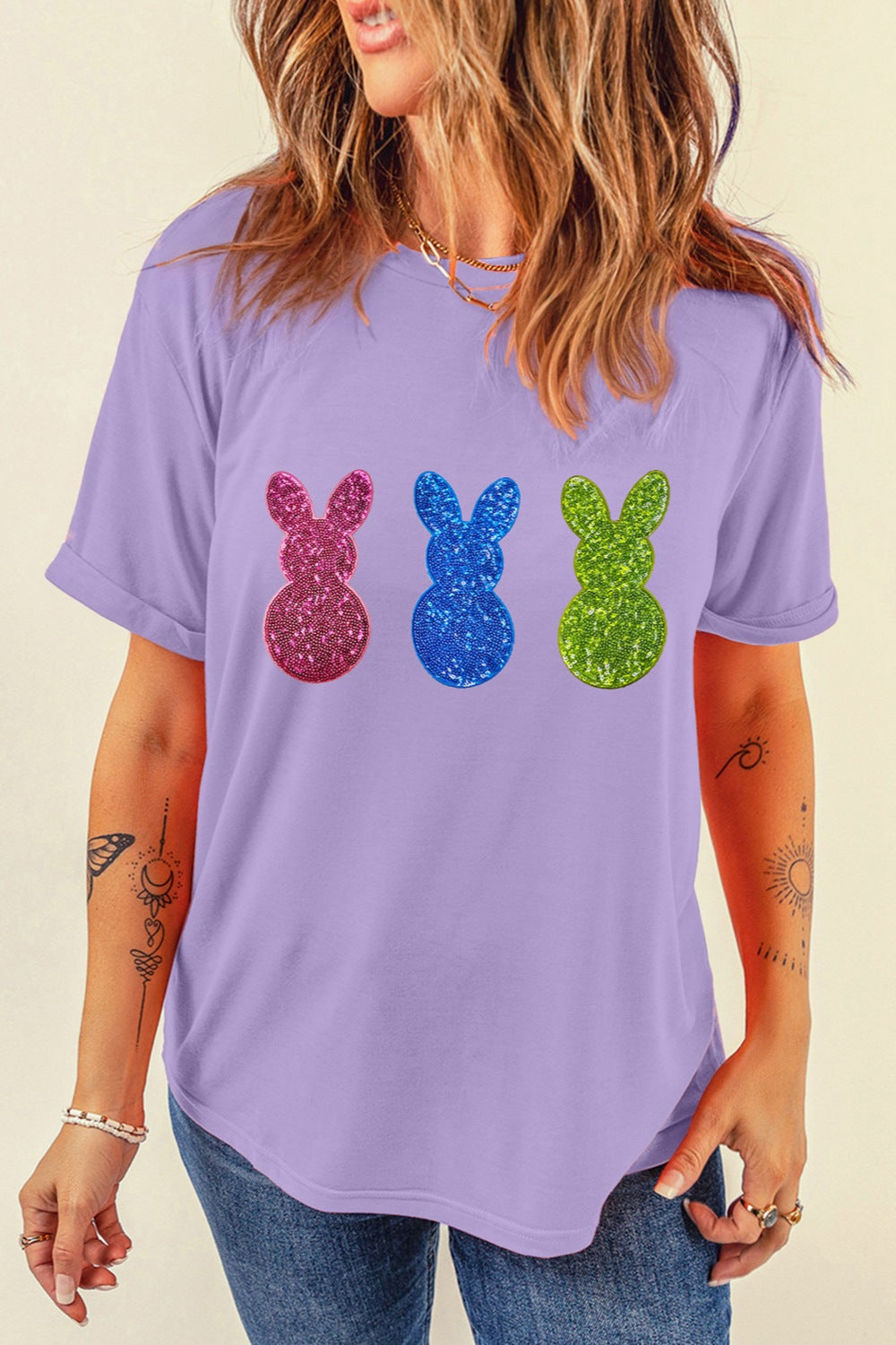 Shiny Bunny Short Sleeve T-Shirt - Clothes For Her Online Store