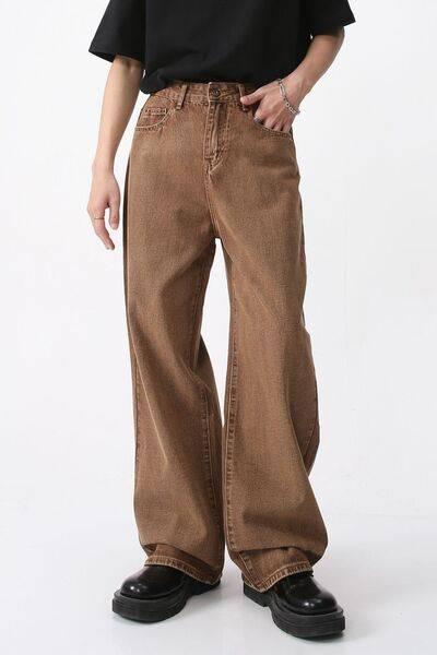 Wide Leg Jeans with Pockets - Clothes For Her Online Store