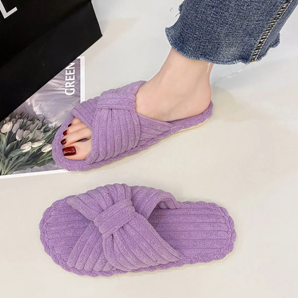Open Toe Flats Sandals