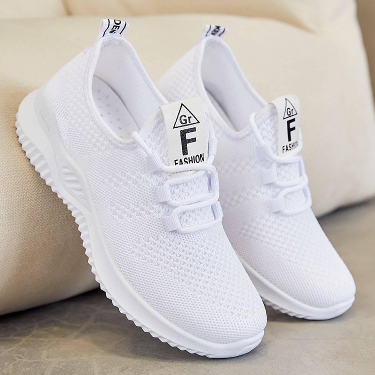Breathable Mesh Lace Up Athletic - Clothes For Her Online Store