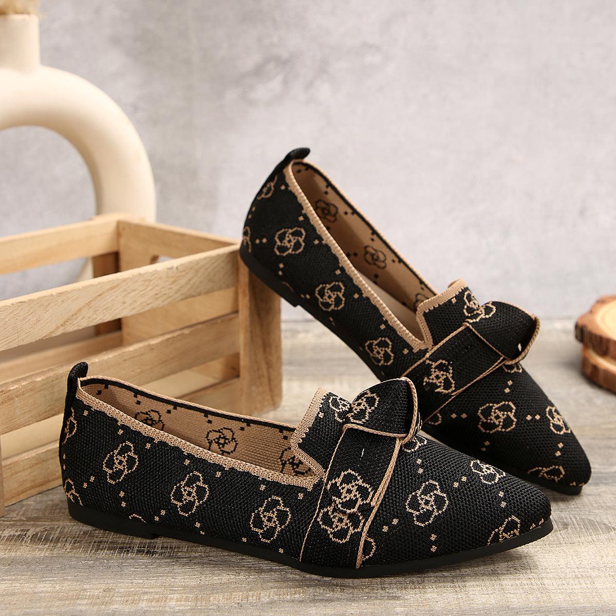 Mesh Point Toe Flat Slip-Ons - Clothes For Her Online Store