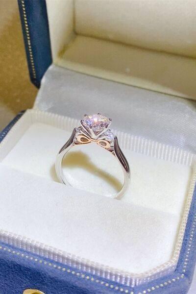 2 Carat Moissanite 925 Sterling Silver Ring - Clothes For Her Online Store