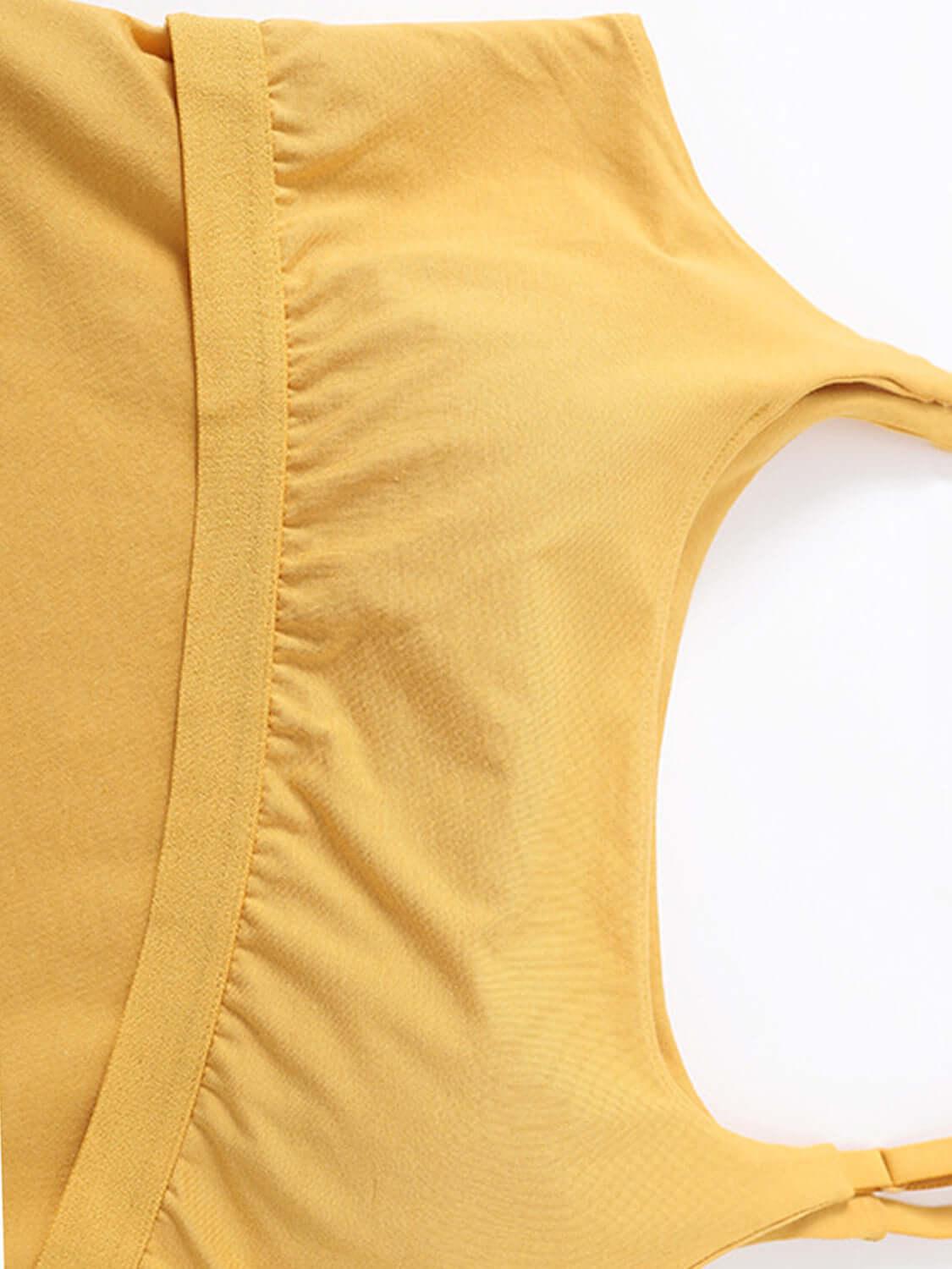 Scoop Neck Cropped Cami with Chest Pads - Clothes For Her Online Store