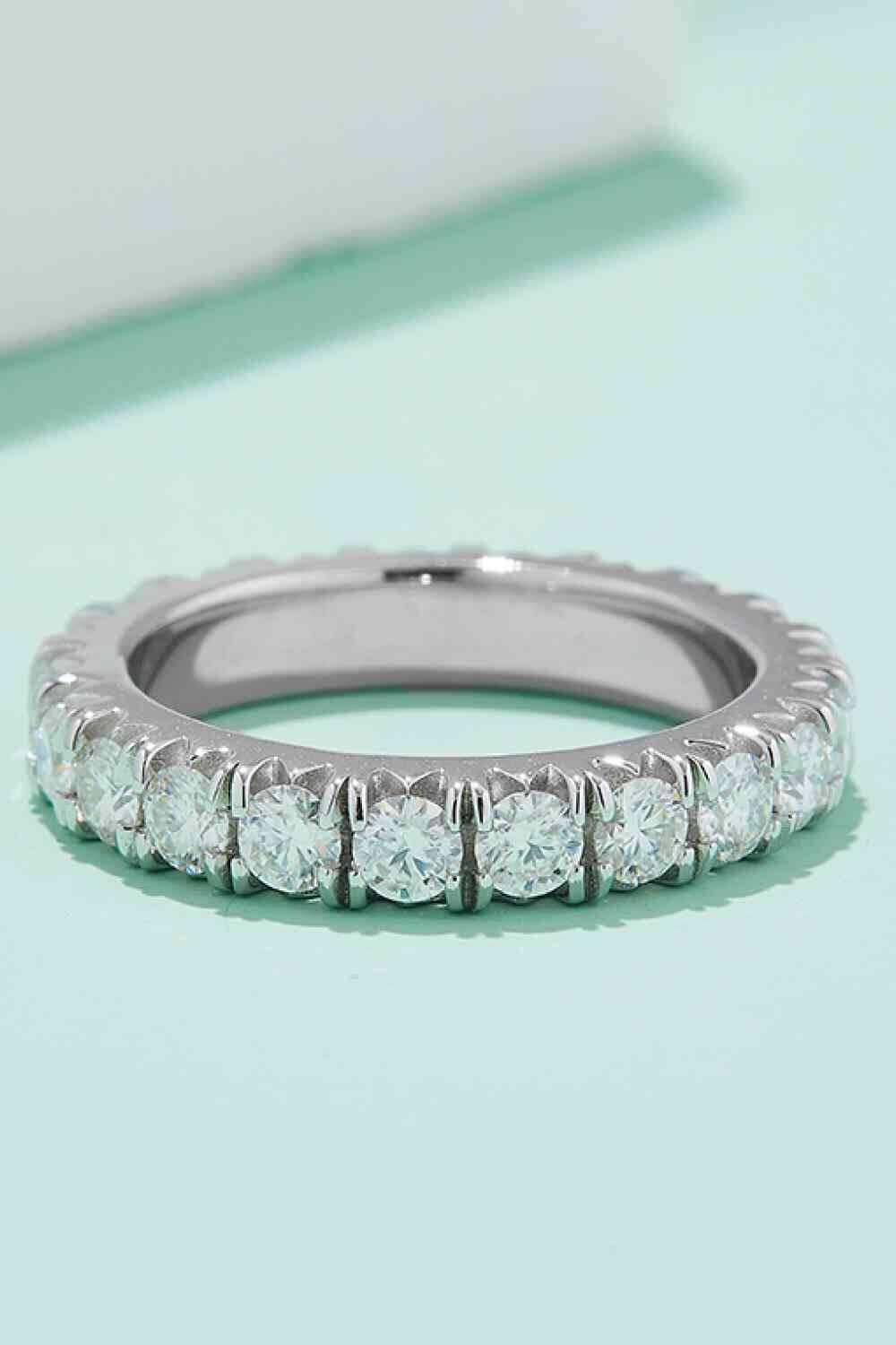 Adored 2.3 Carat Moissanite 925 Sterling Silver Eternity Ring - Clothes For Her Online Store