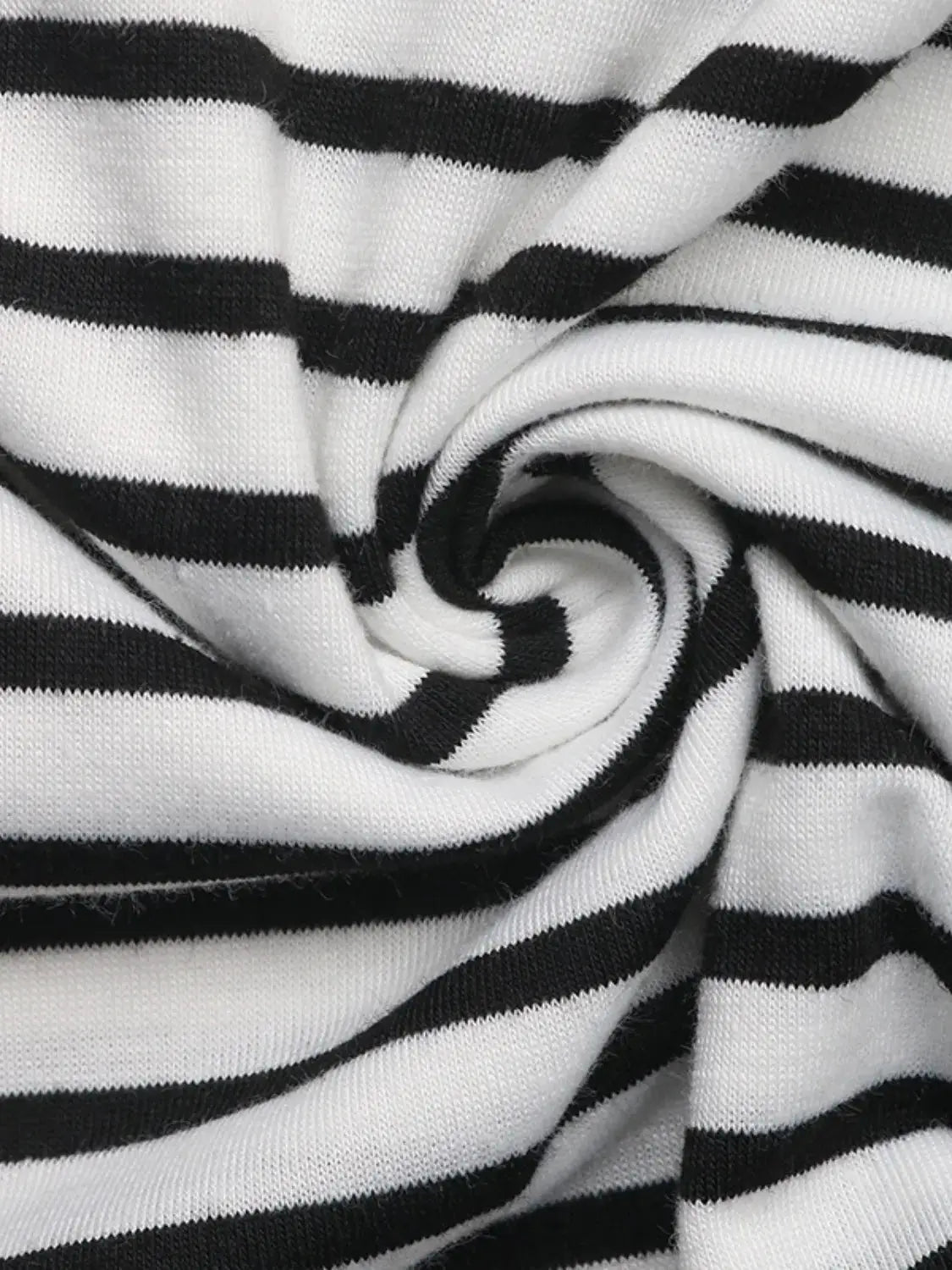 Striped Notched Short Sleeve T-Shirt - Clothes For Her Online Store