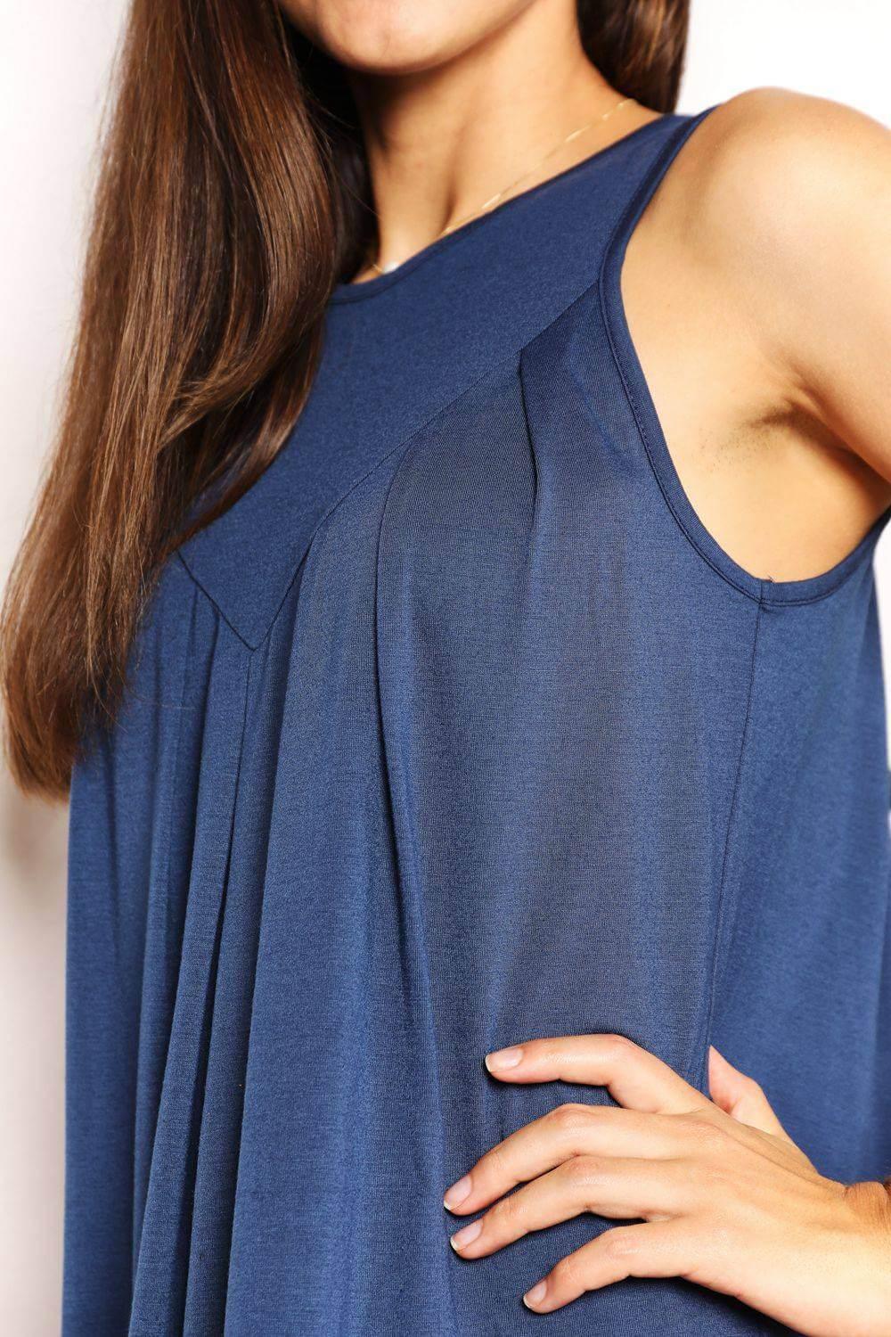 Perfee Round Neck Sleeveless Mini Dress - Clothes For Her Online Store