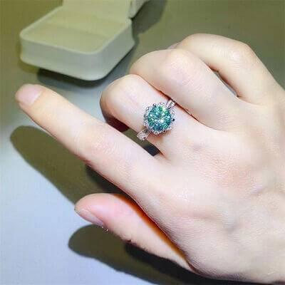 2 Carat Moissanite 925 Sterling Silver Ring - Clothes For Her Online Store