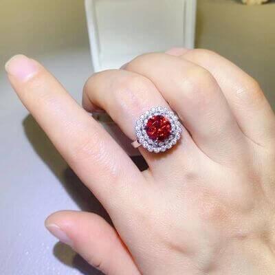 2 Carat Moissanite 925 Sterling Silver Ring - Clothes For Her Online Store