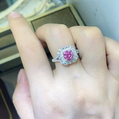 1 Carat Moissanite Zircon 925 Sterling Silver Ring - Clothes For Her Online Store