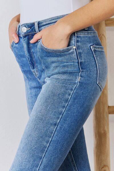 RISEN Full Size High Rise Ankle Flare Jeans - Clothes For Her Online Store