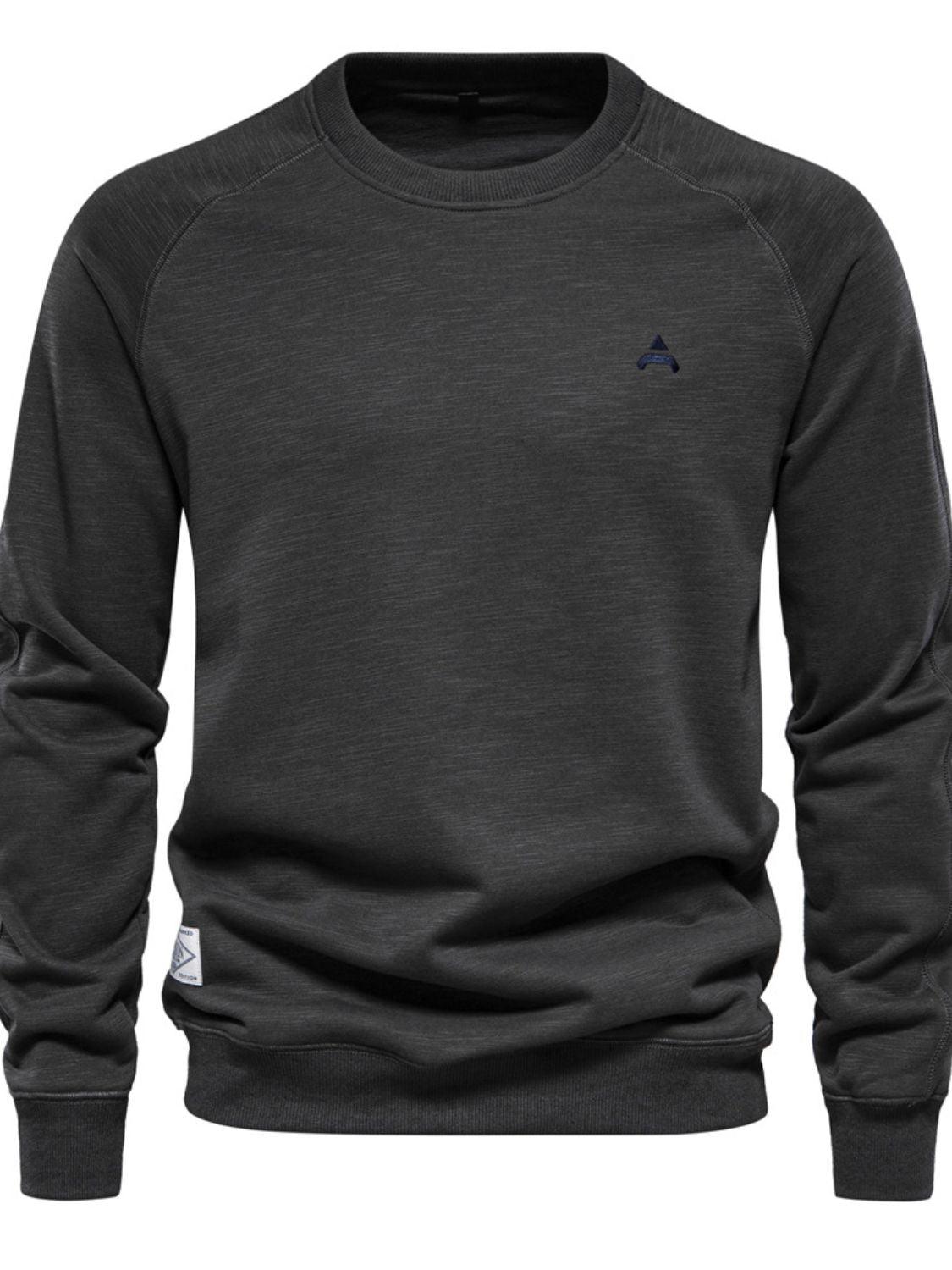 Men's Round Neck Long Sleeve Sweatshirt - Clothes For Her Online Store