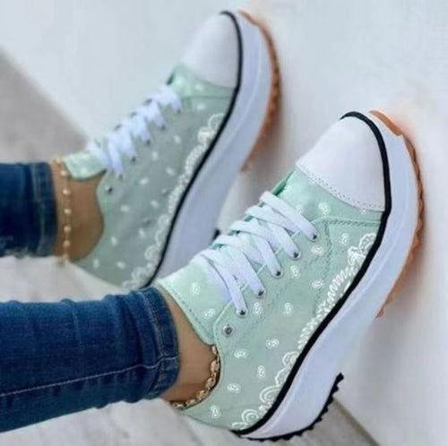 2022 Pattern Canvas Women Sneakers Casual Sport Shoes - Clothes For Her Online Store