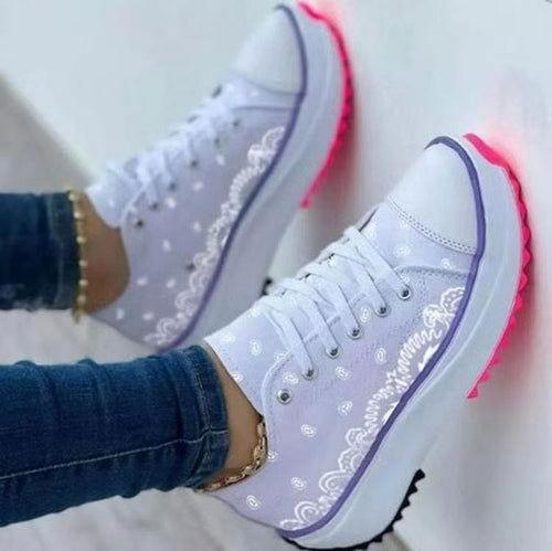 2022 Pattern Canvas Women Sneakers Casual Sport Shoes - Clothes For Her Online Store