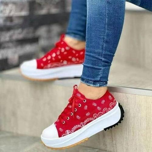2022 Pattern Canvas Women Sneakers Casual Sport Shoes - Clothes For Her Online Store