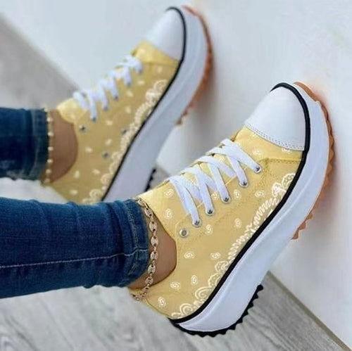 2022 Pattern Canvas Women Sneakers Casual Sport Shoes - Clothes For Her Online Store