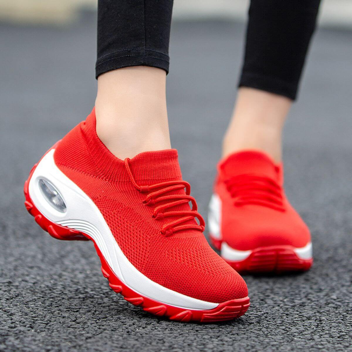 Lace Up Round Toe Platform Athletic - Clothes For Her Online Store