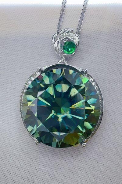 20 Carat Moissanite 925 Sterling Silver Pendant Necklace - Clothes For Her Online Store