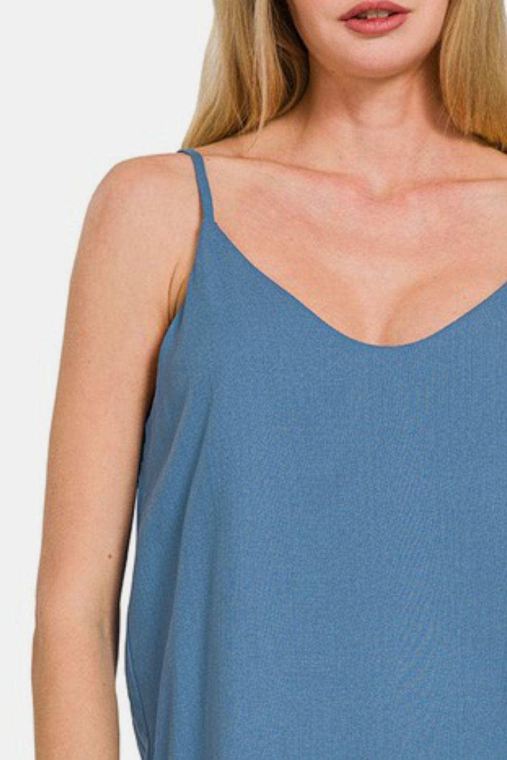 Zenana Two Layered Spaghetti Strap Cami - Clothes For Her Online Store