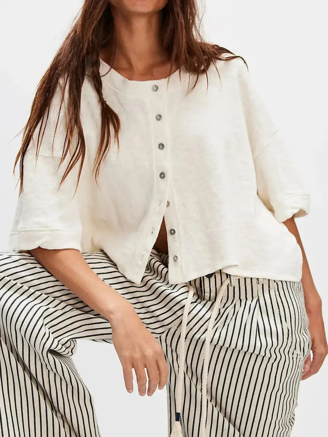 Button Down Half Sleeve Shirt - Clothes For Her Online Store
