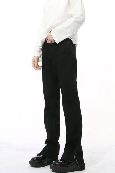Side Zipper Slim Jeans - Clothes For Her Online Store