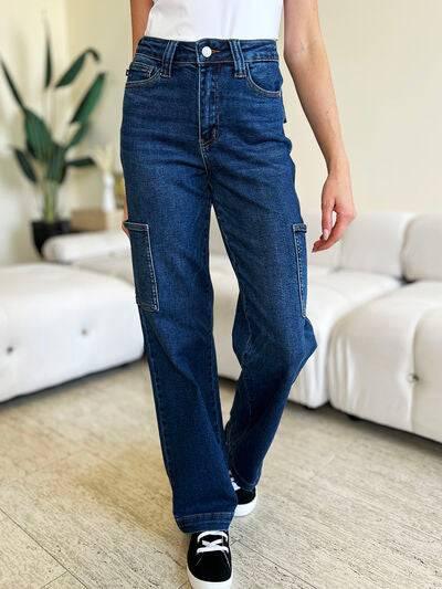 Judy Blue Full Size High Waist Cargo Jeans - Clothes For Her Online Store