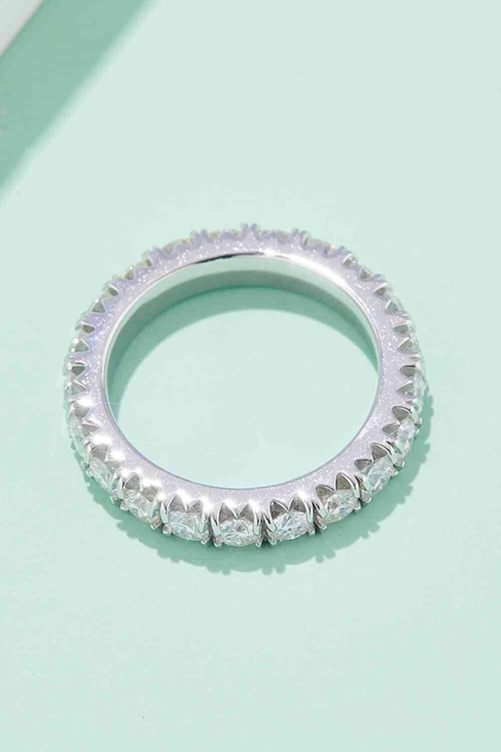 Adored 2.3 Carat Moissanite 925 Sterling Silver Eternity Ring - Clothes For Her Online Store