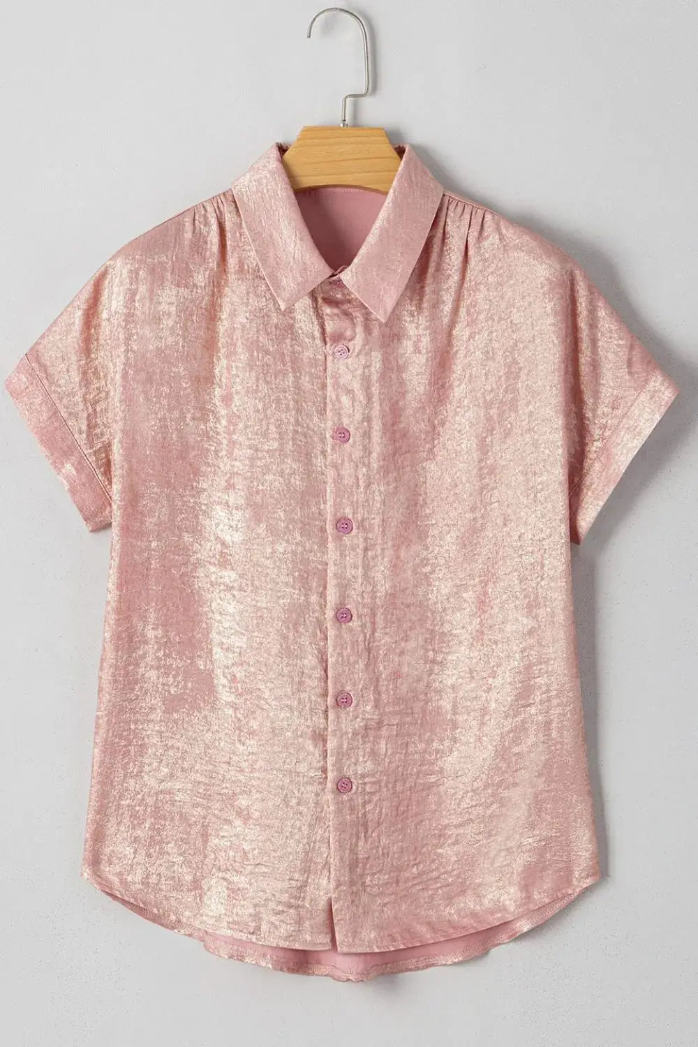 Button Down Short Sleeve Shirt - Clothes For Her Online Store